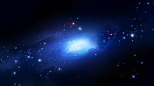 Galaxy illustration, digital art, space, galaxy