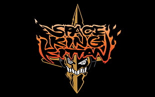 orange and black Space King Kittan logo, Tengen Toppa Gurren Lagann, anime