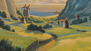 windmill painting