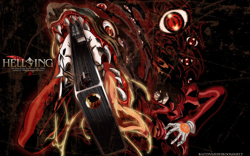 Hell Sing wallpaper, anime, Hellsing, Alucard, vampires HD wallpaper