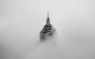grayscale photography of tower, urban, monochrome
