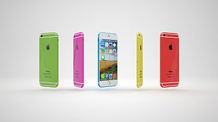 photo of five assorted iPhone skins
