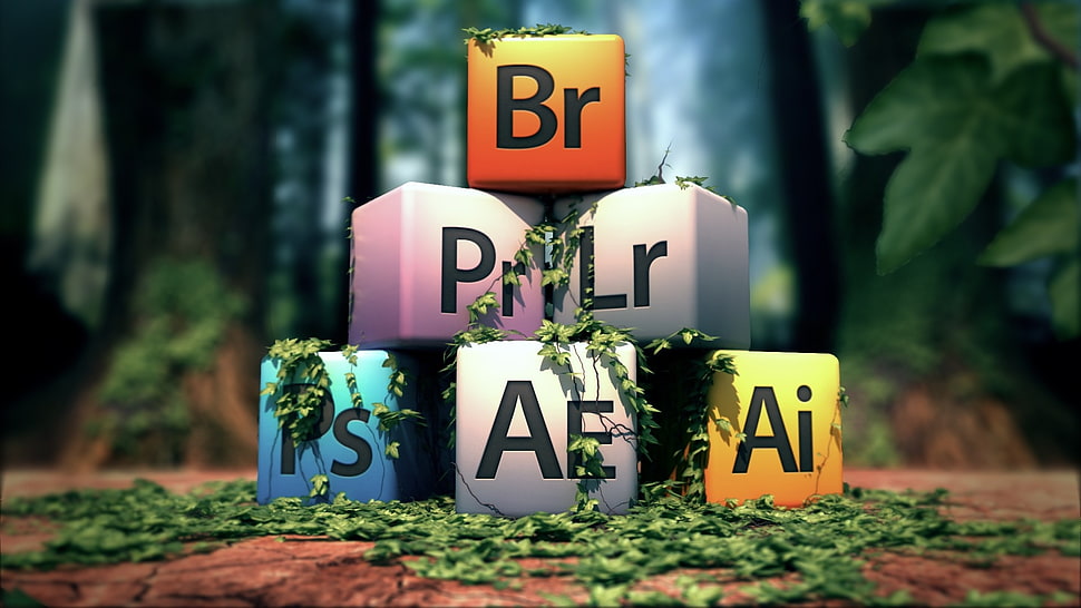 cubes with letter print HD wallpaper