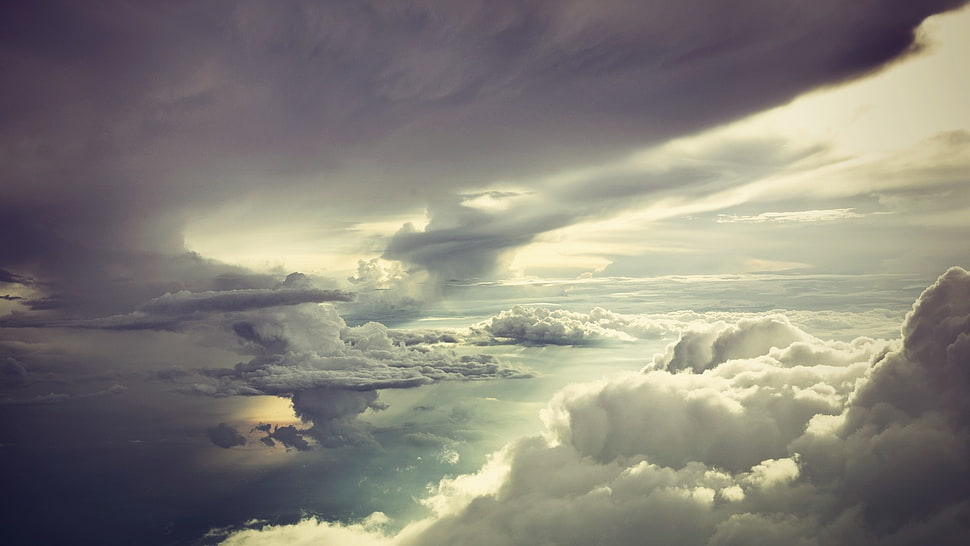 white clouds during daytime HD wallpaper