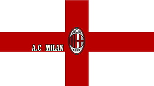 A.C Milan logo, Milan, cross, soccer, sports