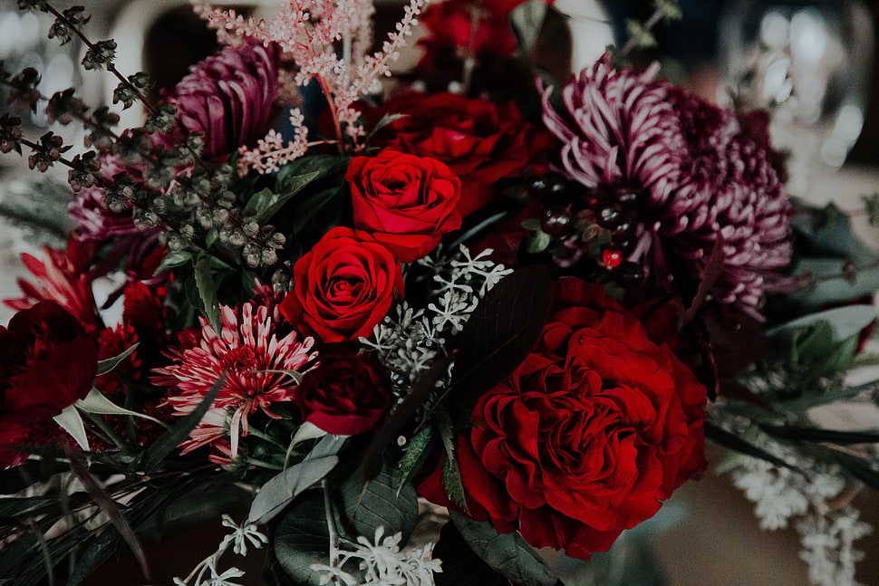 assorted-color flower arrangement, Bouquet, Composition, Flowers HD wallpaper