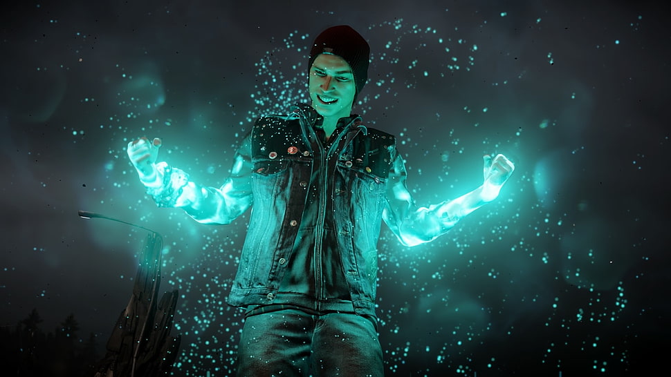 men's gray top, inFamous, Infamous: Second Son, video games HD wallpaper