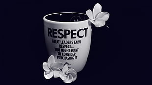 photo of white ceramic mug with quotes