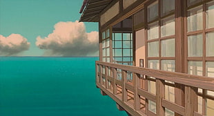 brown and white house illustration, Spirited Away, Studio Ghibli, anime