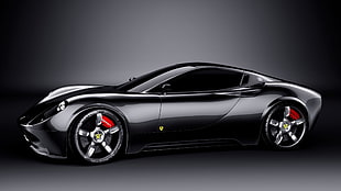 black Ferrari coupe, Ferrari, concept cars, dino, car
