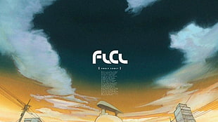 FLCL text overlay, FLCL HD wallpaper
