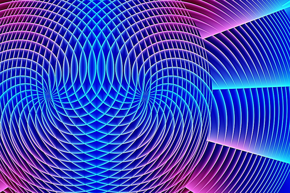 blue and pink graphics illustration HD wallpaper