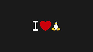 I love penguin emoji sticker, Linux, GNU, love HD wallpaper