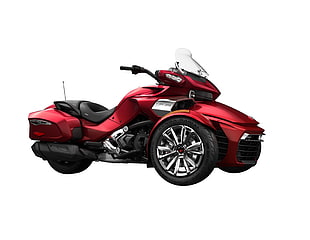 red and black 3-wheel motorcycle HD wallpaper