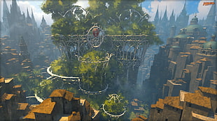 game application, Magic: The Gathering, magic, Selesnya, town HD wallpaper