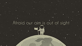 astronaut on moon digital wallpaper, aiming, sight, space, Moon