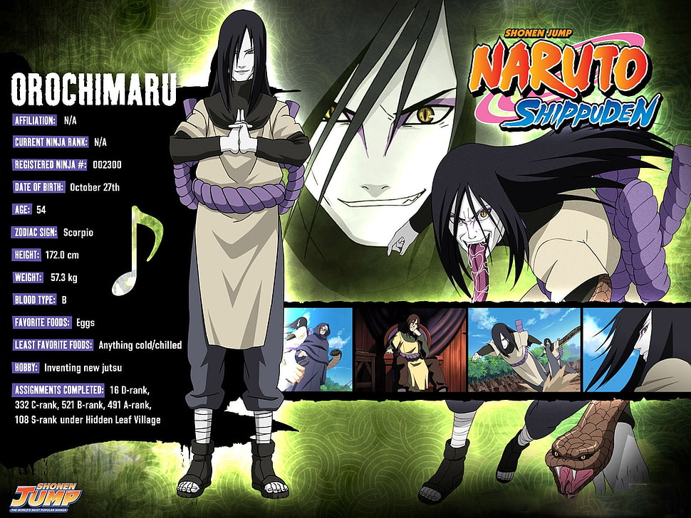 Orochimaru from Naruto Shippuden HD wallpaper