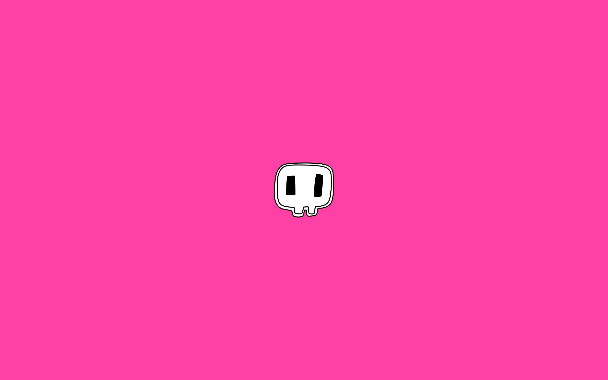 white emoji with pink background