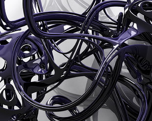 black and gray digital wallpape