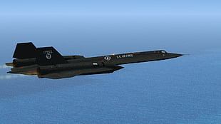 black and gray hunting knife, Lockheed SR-71 Blackbird, military HD wallpaper