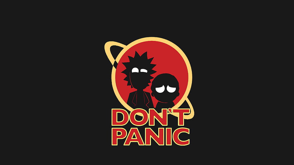 Don't Panic illustration HD wallpaper
