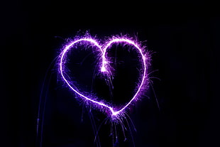 purple heart digital wallpaper