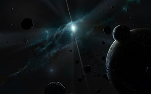 Solar system illustration HD wallpaper