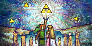 religious painting, artwork, video games, The Legend of Zelda, Link
