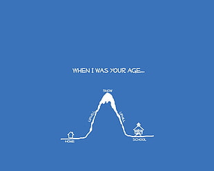 when i was you age mountain illustration