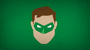 DC Comics, minimalism, simple background, Green Lantern