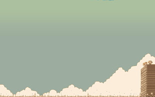 landscape photo of clouds digital wallpaper, 8-bit, pixels, artwork