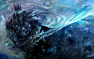 Lich King illustration, Arthas, World of Warcraft: Wrath of the Lich King, World of Warcraft, Warcraft HD wallpaper