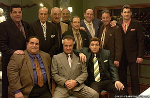 men's black and gray suit jackets, The Sopranos, Mafia, James Gandolfini