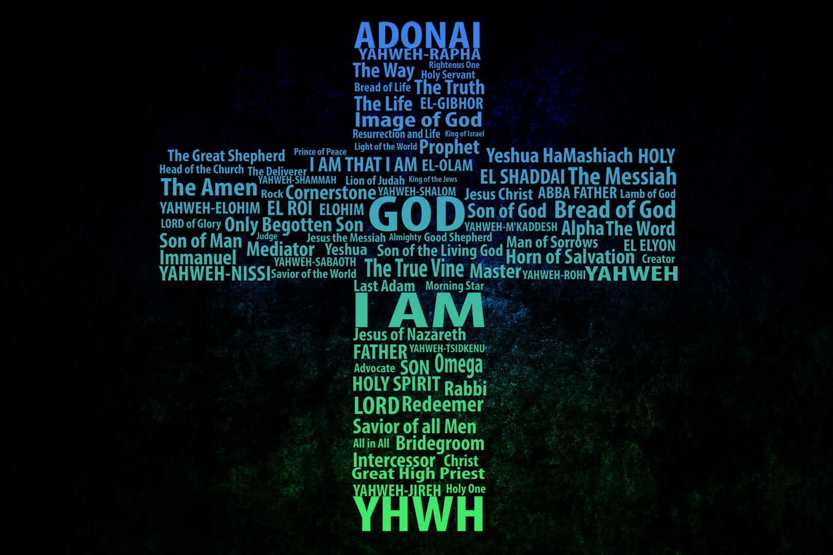 Adonai text Jesus Christ Yahweh God cross HD wallpaper