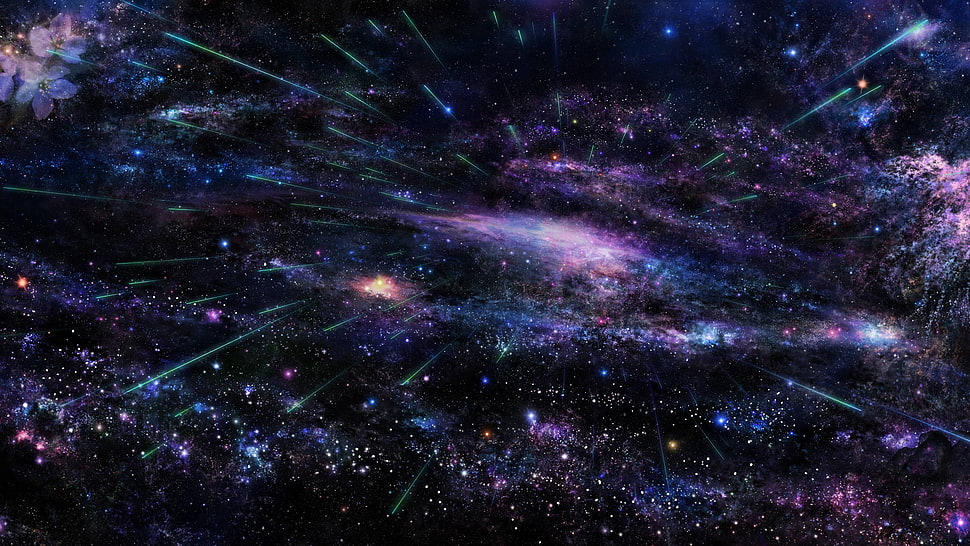 galaxy digital wallpaper, space art, abstract, stars, space HD wallpaper