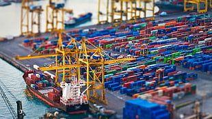 port LEGO miniature HD wallpaper