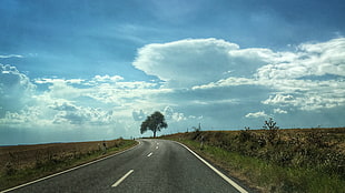 landscape photography of empty road during daytime