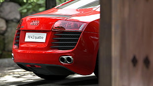 red Audi R8, Audi, r8, car, Audi R8
