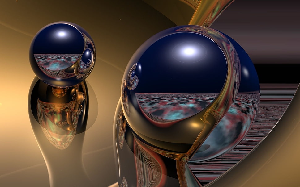 3D computerized illustration HD wallpaper