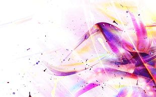 purple and white flower 3D wallpaper