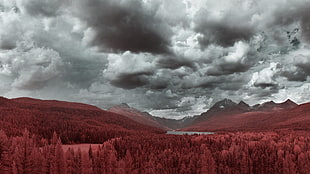 landscape photography of mountain, nature, landscape, overcast HD wallpaper