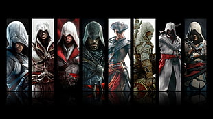 Assassin's Creed characters collage, assassins , Assassin's Creed, video games, Altaïr Ibn-La'Ahad