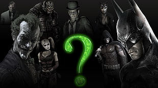 Batman, Joker, Harley Quinn, The Riddler