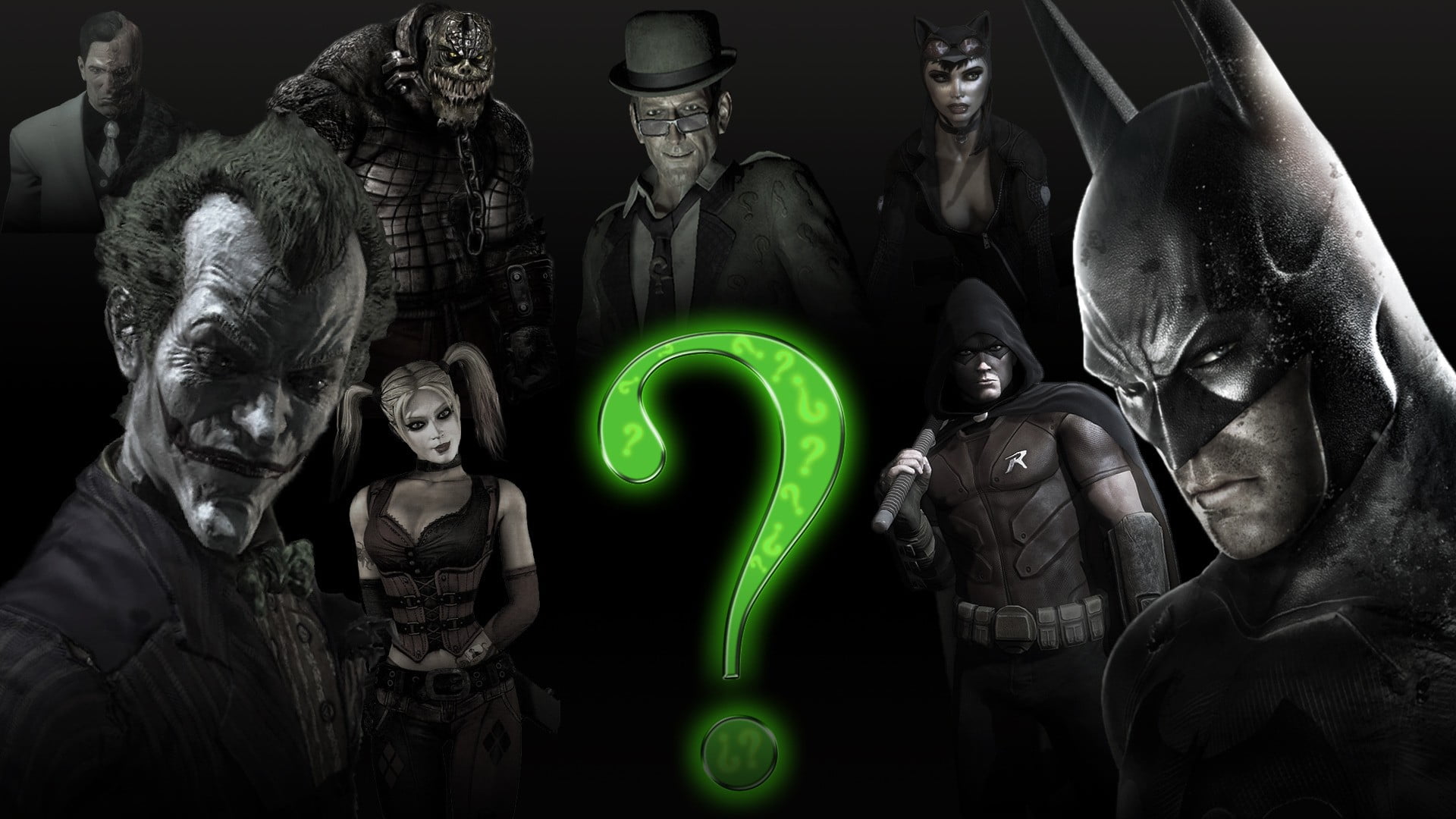Batman, Joker, Harley Quinn, The Riddler HD wallpaper | Wallpaper Flare