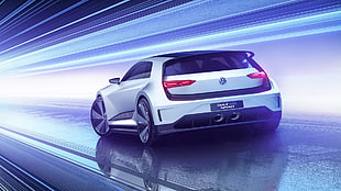 white Volkswagen car, Volkswagen Golf GTE, car HD wallpaper
