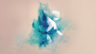 human illustration, Portal (game), powder explosion HD wallpaper