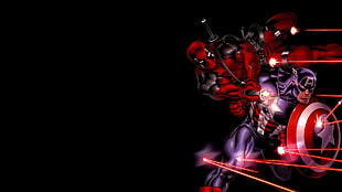 Marvel Deadpool and Captain America wallpaper, comics