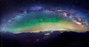 aurora borealis, nebula, Milky Way, starry night, nature HD wallpaper