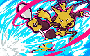 Pokemon Alakazam illustration, ishmam, Pokémon, Alakazam HD wallpaper