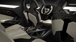 white and black steering wheel, Lamborghini Urus, concept cars